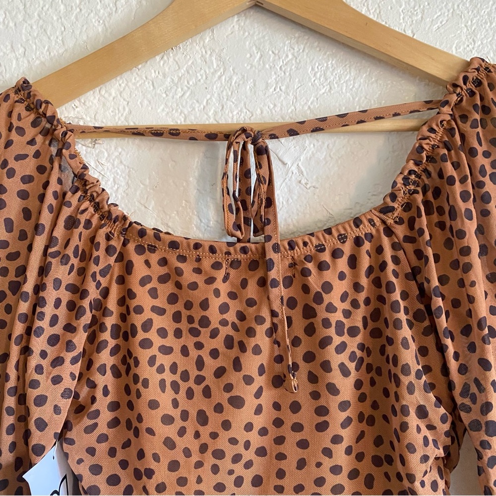 Polka Dot Long Sleeve Top - Picture 3 of 4